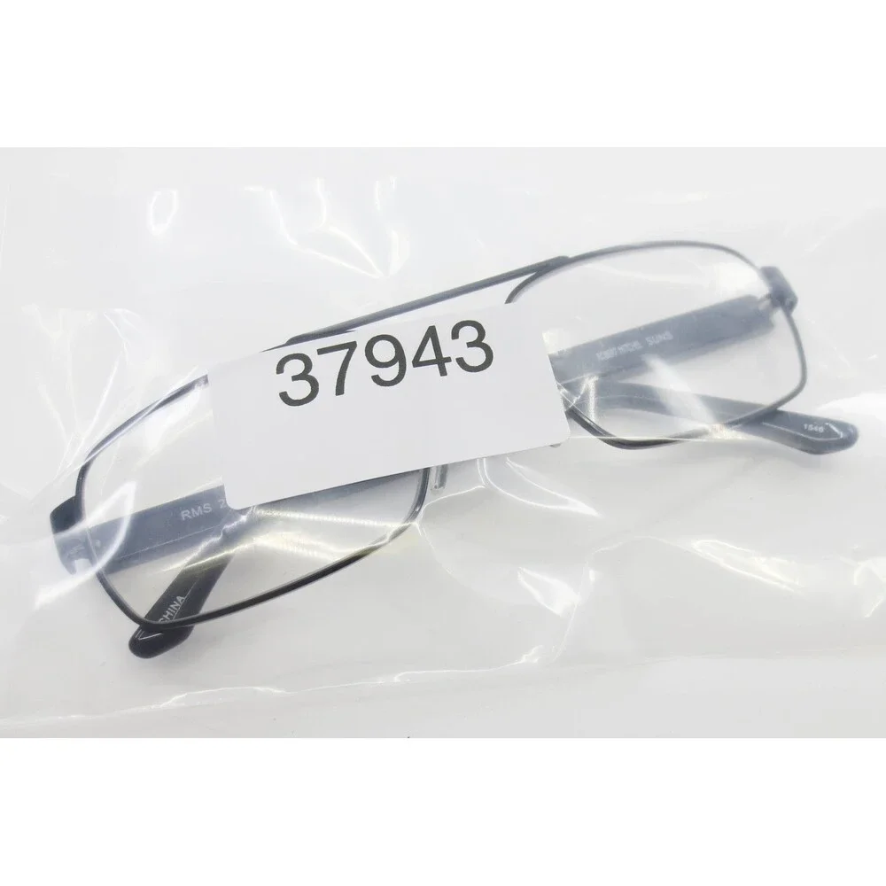 Robert Mitchel Suns Eyeglass Frames Black Rectangular Double Bridge RMS